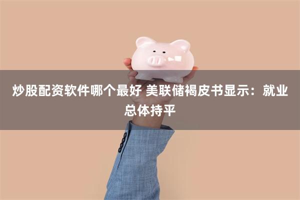 炒股配资软件哪个最好 美联储褐皮书显示：就业总体持平