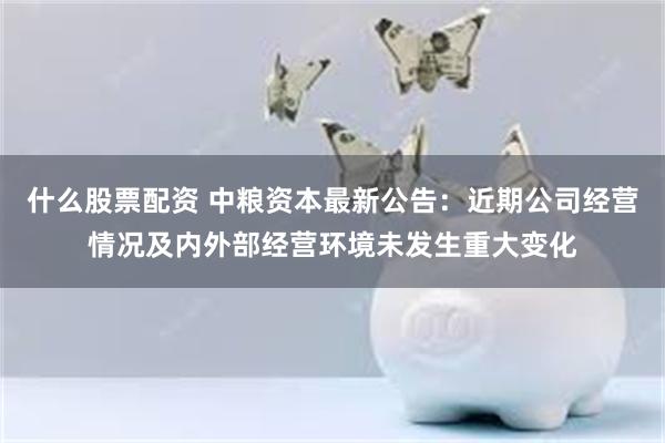 什么股票配资 中粮资本最新公告：近期公司经营情况及内外部经营环境未发生重大变化