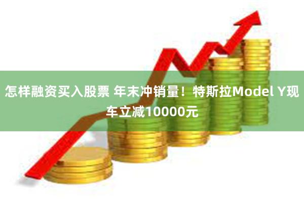 怎样融资买入股票 年末冲销量！特斯拉Model Y现车立减10000元